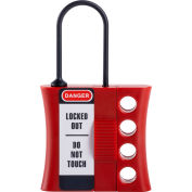Moraillon de verrouillage de manille Master Lock®, plastique, S, rouge