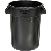 Rubbermaid® 1867531 Brute® conteneur w/ventilation canaux, 32 gallons, noir