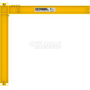 Gorbel® HD mât Type Jib Crane, 14' Span & 20' OAH, complet en porte-à-faux, Cap 3000 Lb