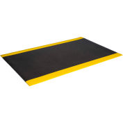 Tech Mat confort-roi ergonomique Mat, noir/jaune 2' X 3', mousse