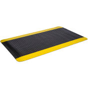 Mat Tech Industrial Deck Plate Tapis ergonomique, Noir/Jaune 2'x75', MOUSSE PVC & Surface