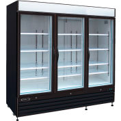 Kool-It KGF-72 - congélateur Merchandiser, 72 pi³, portes en verre 3, Black, 79-1/2" H x 81" W