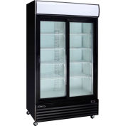 Kool-It KSM-50 - Présentoir réfrigéré, portes en verre 2 50 pi3, noir, 79-1/2" H x 52-3/8" W