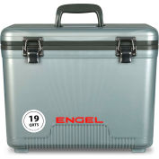 Engel®: UC19S Cooler/Dry Box 19 Qt., Argent, Polypropylène