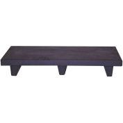 Palette de pont fermée empilable MasonWays™, 2 voies, 30"x 12 », capacité statique de 750 lb, noir