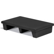 Palette de pont fermée empilable MasonWays™, 2 voies, 30"x 18 », capacité statique de 1000 lb, noir