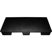 MasonWays™ Stackable Closed Deck Pallet, 4-Way, 48" x 24", 1000 Lb Static Capacity, Black