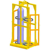 M&W Cylinder Bottle Lifter 16307 - 2 Cylinders, 26"W x 64-1/2"H, 750 Lb. Capacity