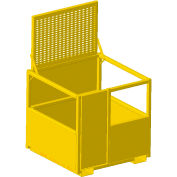 M & W 4' x 4' Forklift Personnel Basket, 1000 lb. Capacity, Yellow - 20988