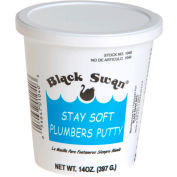 Black Swan Stay Soft Plombiers Mastic, 14 oz., qté par paquet : 24