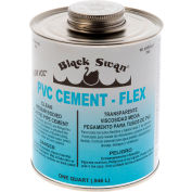 Ciment Black Swan PVC-Flex (transparent) - Corps moyen, 1/2 Pt, qté par paquet : 24