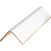 Global Industrial Medium Duty Edge Protectors, 2"W x 2"D x 48"L, .16" Thick, White, 40/Pack