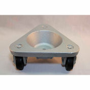 Bond® en fonte coupe triangulaire Dolly 2127 - roues en caoutchouc de bande de roulement dur - 375 lb capacité