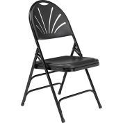 National Public places pliante en plastique chaise - Triple accolade - noir, qté par paquet : 4