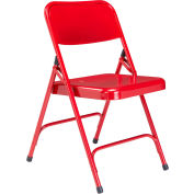 National Public places acier pliante chaise - Premium avec Double Brace - rouge, qté par paquet : 4