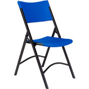 National Public places chaise - coup de pliage moulé résine - bleu, qté par paquet : 4