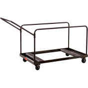 Interion® Multi-Use Table Transport Dolly Cart - Brown - 10 Table Capacity