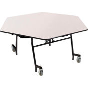Table NPS® Mobile EasyFold, hexagone 60 », plateau gris, cadre noir