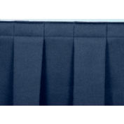 8'L Box-Pleat Skirting for 24"H Stage - Blue
