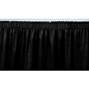 8'L Shirred-Pleat Skirting for 24"H Stage - Black