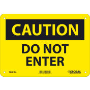 Global Industrial™ Caution Do Not Enter Sign, 7x10, Aluminum