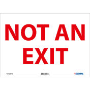 Global Industrial™ Not An Exit Sign, 14''W x 10''H, Pressure Sensitive Vinyl