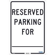 Global Industrial™ Reserved Parking For, 18x12, 0,04 Aluminium