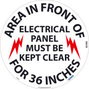 Global Industrial™ Floor Sign, Walk On, Area In Front Of Electrical Panel, 17 Dia, 
