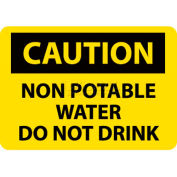 NMC C361P signe de OSHA, eau Non Potable attention ne buvez pas, 7 "X 10", jaune/noir