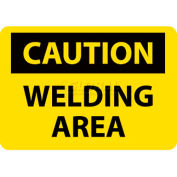 NMC C362RB signe de OSHA, attention zone de soudage, 10 "X 14", jaune/noir