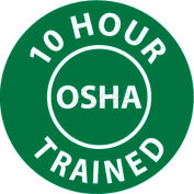 NMC HH107 casque emblème, 10 heure OSHA formés, 2" dia., blanc/vert