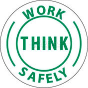 NMC HH12 casque emblème, travail pense en toute sécurité, 2" dia., blanc/vert