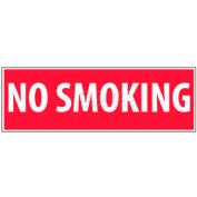 NMC M11P No Smoking Area signe, non fumeur, 4 "X 12", blanc/rouge