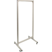National Marker Mobile Cart For Signs & Shadow Boards, Up To 68"H x 30"W, Anodized Aluminum Frame