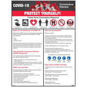 COVID-19 Protect Yourself Poster, 18" X 24", Synthetic Paper
