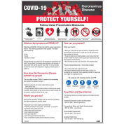 COVID-19 Protégez-vous Affiche, 12" X 18", Vinyle