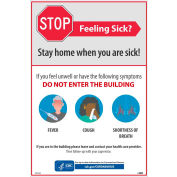 Stay Home When You Are Sick Poster, 12" X 18", Vinyle