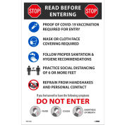 NMC Lire avant d’entrer COVID-19 Poster, Poster Paper, 18 X 12