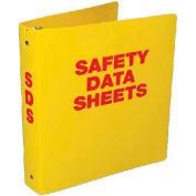 NMC RTK63C, Safety Data Sheet Binder, 3.5" Rings, 3/16" Hole in Spine, Yellow