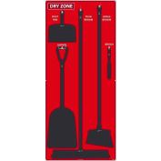 National Marker Dry Zone Shadow Board, Rouge/Noir,68 X 30, ACP, Panneau composite d’aluminium - SB128ACP