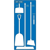 National Marker Dry Zone Shadow Board, Bleu/Blanc,68 X 30, Aluminium - SB129AL