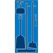 National Marker Dry Zone Shadow Board, Bleu/Bleu,68 X 30, ACP, Panneau composite d'aluminium - SB131ACP