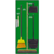 National Marker Janitorial Shadow Board Combo Kit,Green on White,General Purpose Composite-SBK104ACP