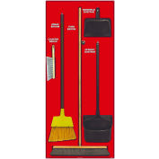 National Marker Janitorial Shadow Board Combo Kit, Red on Black,General Purpose Composite- SBK105ACP