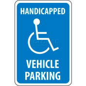 NMC TM10G panneau de signalisation, handicapé stationnement des véhicules, 18 "X 12", blanc/bleu