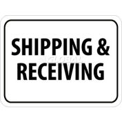 NMC TM228J Traffic Sign, Shipping & Receiving, 18" X 24", White/Black