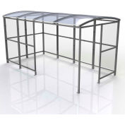 Aucun abri de fumer 4 côtés de mégots SR1556-F-BLK - pose libre - 13'9 "W x 7 serait x 7'11" H toit clair