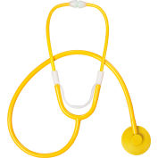 Tech-Med Stethoscope, Single Head, 22", Yellow, 10 Box/Case