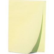 Dossards dukal Patient, Tissu 2 plis / Poly 1 plis, 13 » x 18 », Jaune, 125/PK, 4 PK/Case