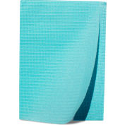 Dossards dukal Patient, Tissu 2 plis / Poly 1 plis, 13 » x 18 », Bleu, 125/PK, 4 PK/Case